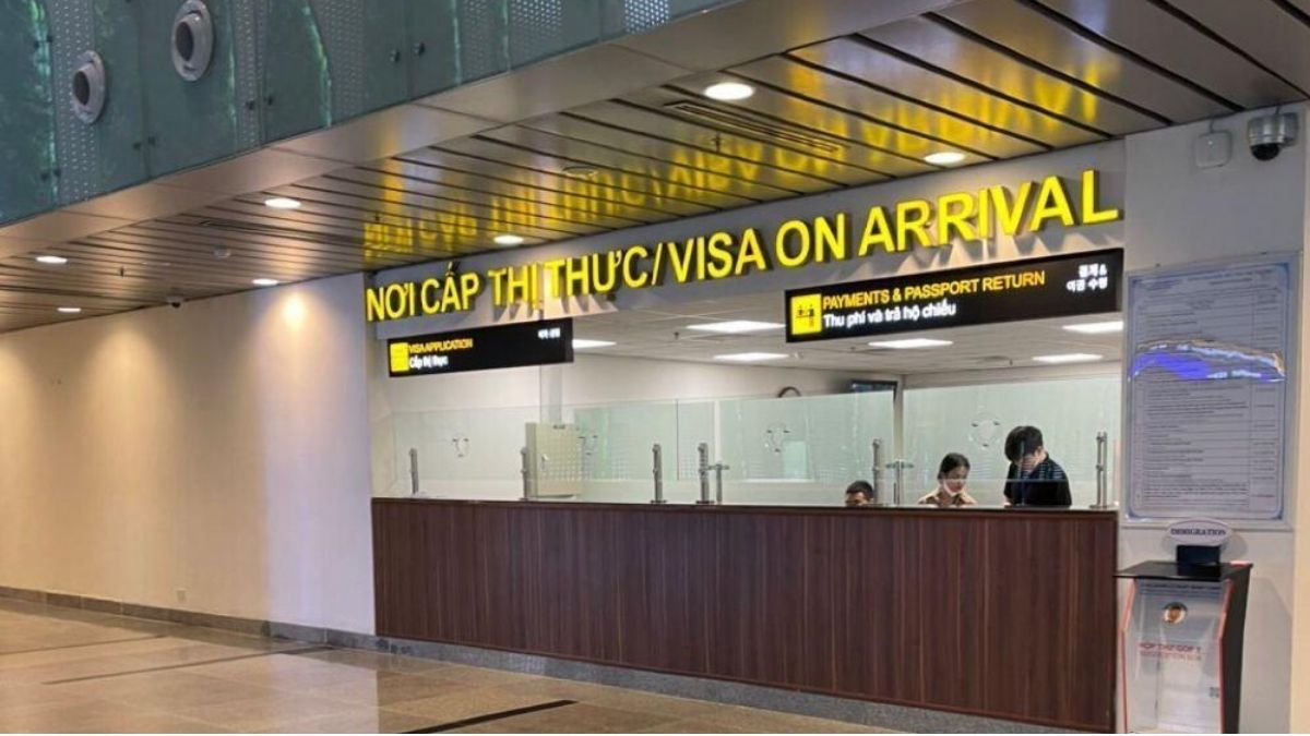 Visa on Arrival counter at Noi Bai Airport (Source: Collected)