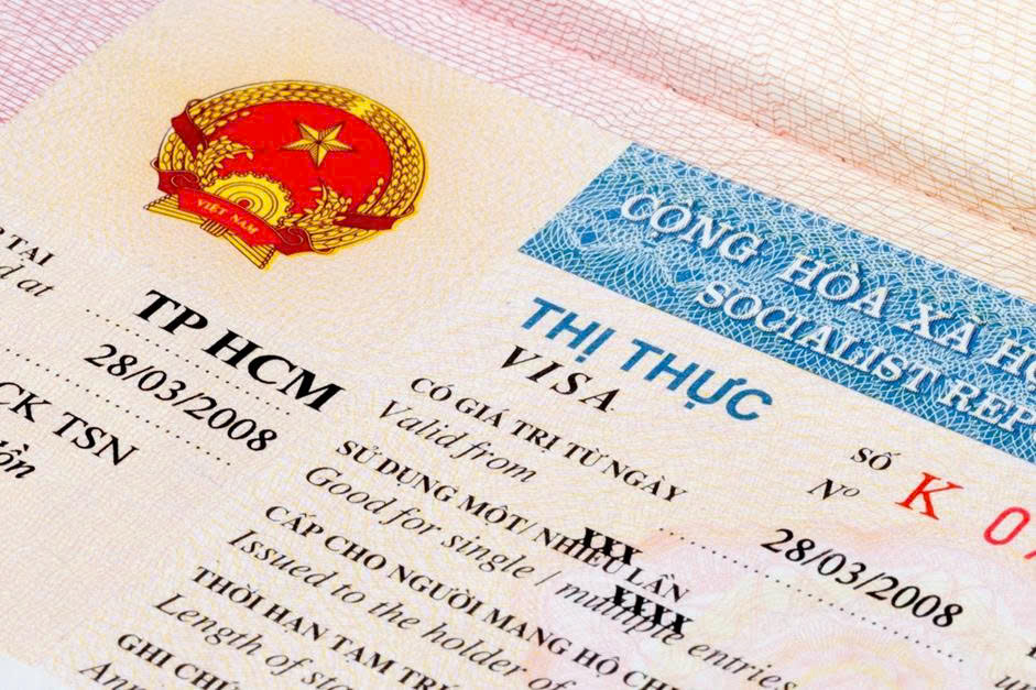 Official Vietnam Visa on Arrival stamp issued at international airport